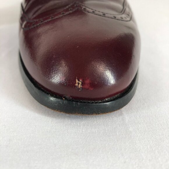 Bostonian Men\'s 26098 Burgundy Lace Up Wing Tip Oxford Shoes Size 10 M